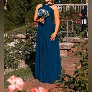 ✨ Azazie Kaleigh Dark Navy Dress for Sale!  Size 10, work and dry cleaned!